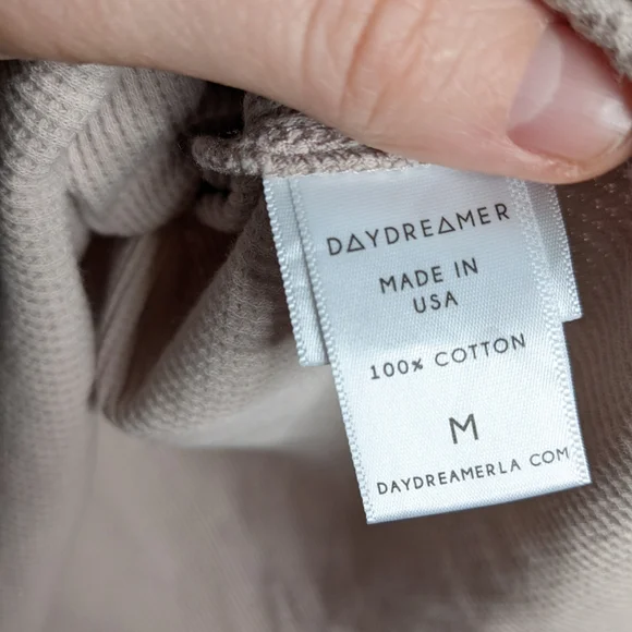 DAYDREAMER Rolling Stones Stacked Thermal Henley NEW Size M Flaw - Picture 5 of 7